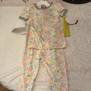Family Pajamas Toddler Snug Fit Floral Fruits Pajamas Set